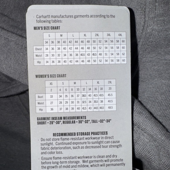 Carhartt Men FR TS4982-FRM Flame Resistant Hoodie CAT3 2112 Gray Medium TALL NEW - Picture 7 of 16